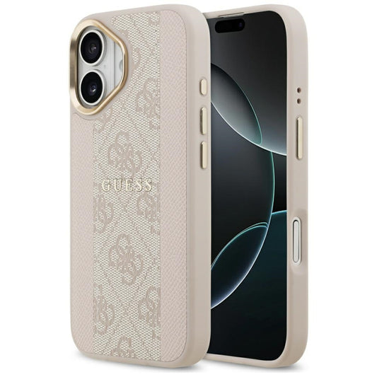 MagSafe hoesje voor Apple iPhone 17, Guess, 4G Stripe, Roze