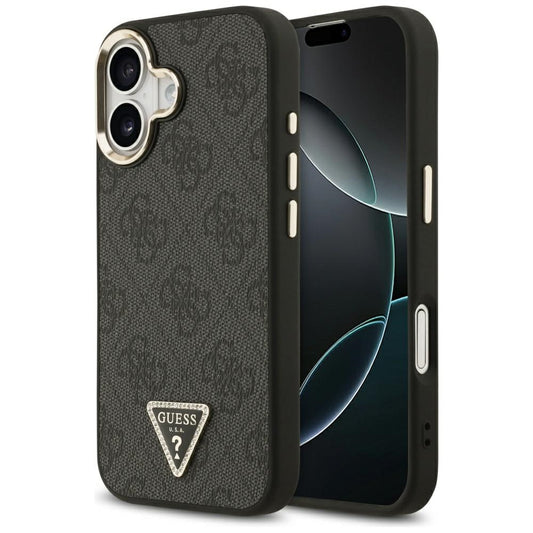 MagSafe hoesje voor Apple iPhone 17, Guess, 4G Triangle Diamond Logo, Zwart