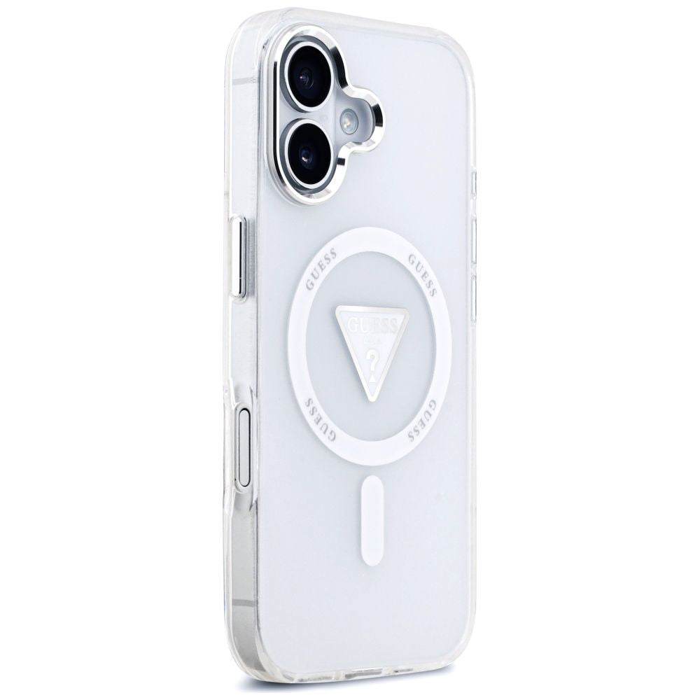 MagSafe hoesje voor Apple iPhone 17, Guess, IML Gradient Triangle Logo, Transparant