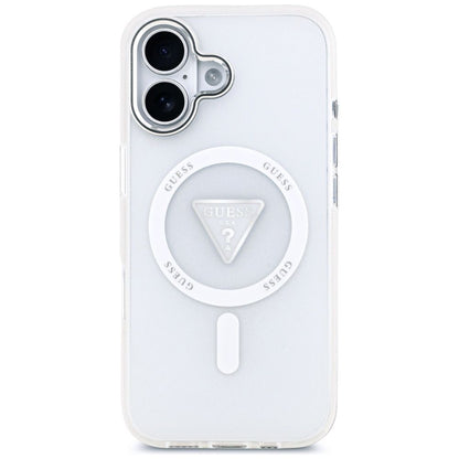 MagSafe hoesje voor Apple iPhone 17, Guess, IML Gradient Triangle Logo, Transparant