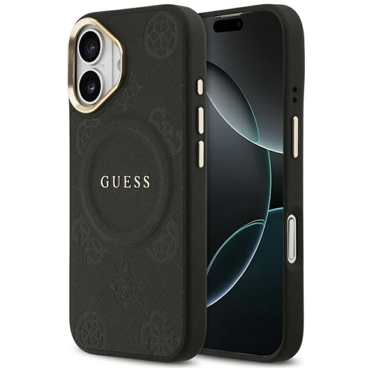 MagSafe hoesje voor Apple iPhone 17, Guess, Peony Hot Stamp, Zwart