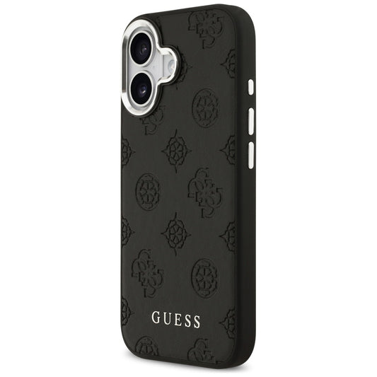 Coque MagSafe pour Apple iPhone 17, Guess, Peony Hot Stamp Script, Noire