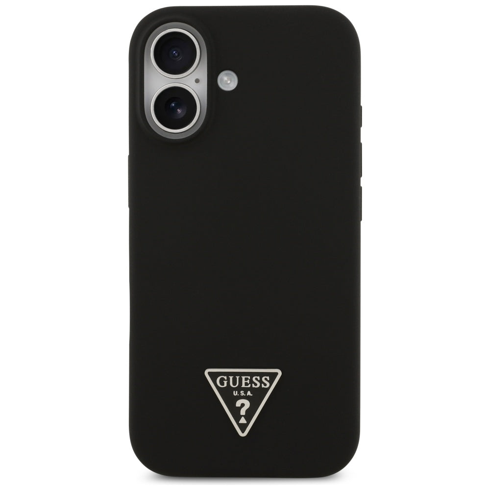 Étui MagSafe pour Apple iPhone 17, Guess, Logo Triangle, Noir