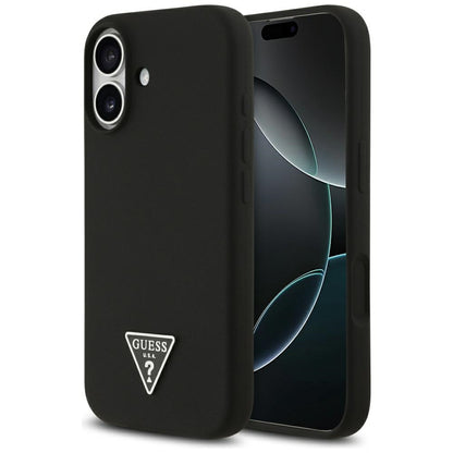 Étui MagSafe pour Apple iPhone 17, Guess, Logo Triangle, Noir