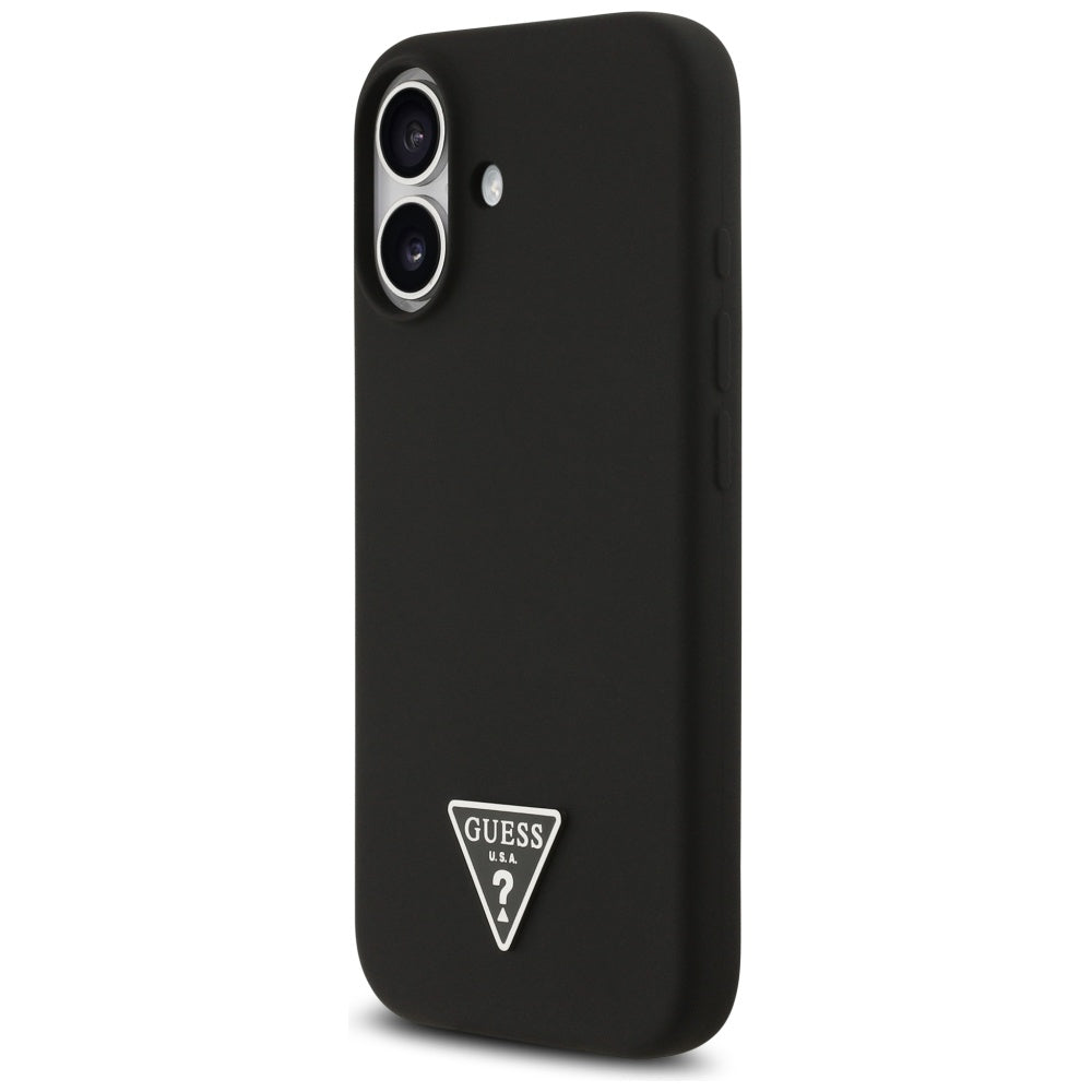 Étui MagSafe pour Apple iPhone 17, Guess, Logo Triangle, Noir