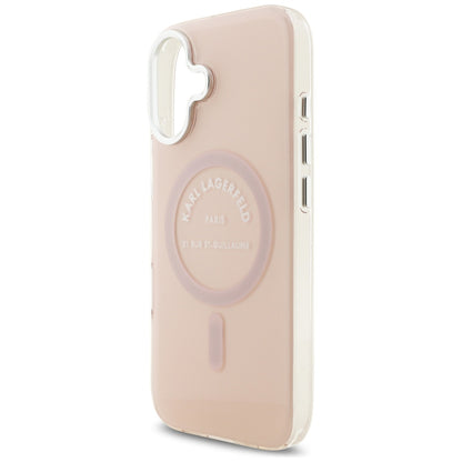 Étui MagSafe pour Apple iPhone 17, Karl Lagerfeld, IML Logo RSG, Rose