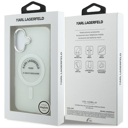 Étui MagSafe pour Apple iPhone 17, Karl Lagerfeld, IML Logo RSG, Transparent