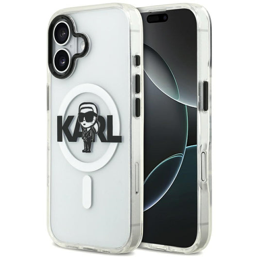 MagSafe Hülle für Apple iPhone 17, Karl Lagerfeld, IML Sketch Logo Karl, Transparent