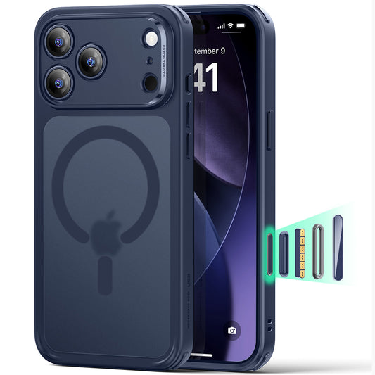 MagSafe hoesje voor Apple iPhone 17 Pro, ESR, Classic Hybrid, Satijnblauw