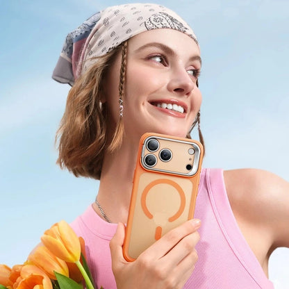 MagSafe hoesje voor Apple iPhone 17 Pro, ESR, Classic Hybrid Kickstand Slide, Satijn Oranje