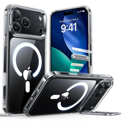 Coque MagSafe pour Apple iPhone 17 Pro, ESR, Classic Hybrid Kickstand, Transparente