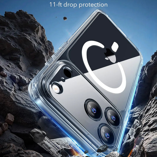 MagSafe hoes voor Apple iPhone 17 Pro, ESR, Classic Hybrid, Transparant