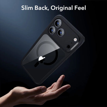 MagSafe Hülle für Apple iPhone 17 Pro, ESR, Classic Hybrid mit Displayschutz, Transparent Schwarz