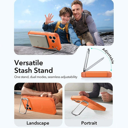 MagSafe hoes voor Apple iPhone 17 Pro, ESR, Cyber Armor Kickstand, Oranje
