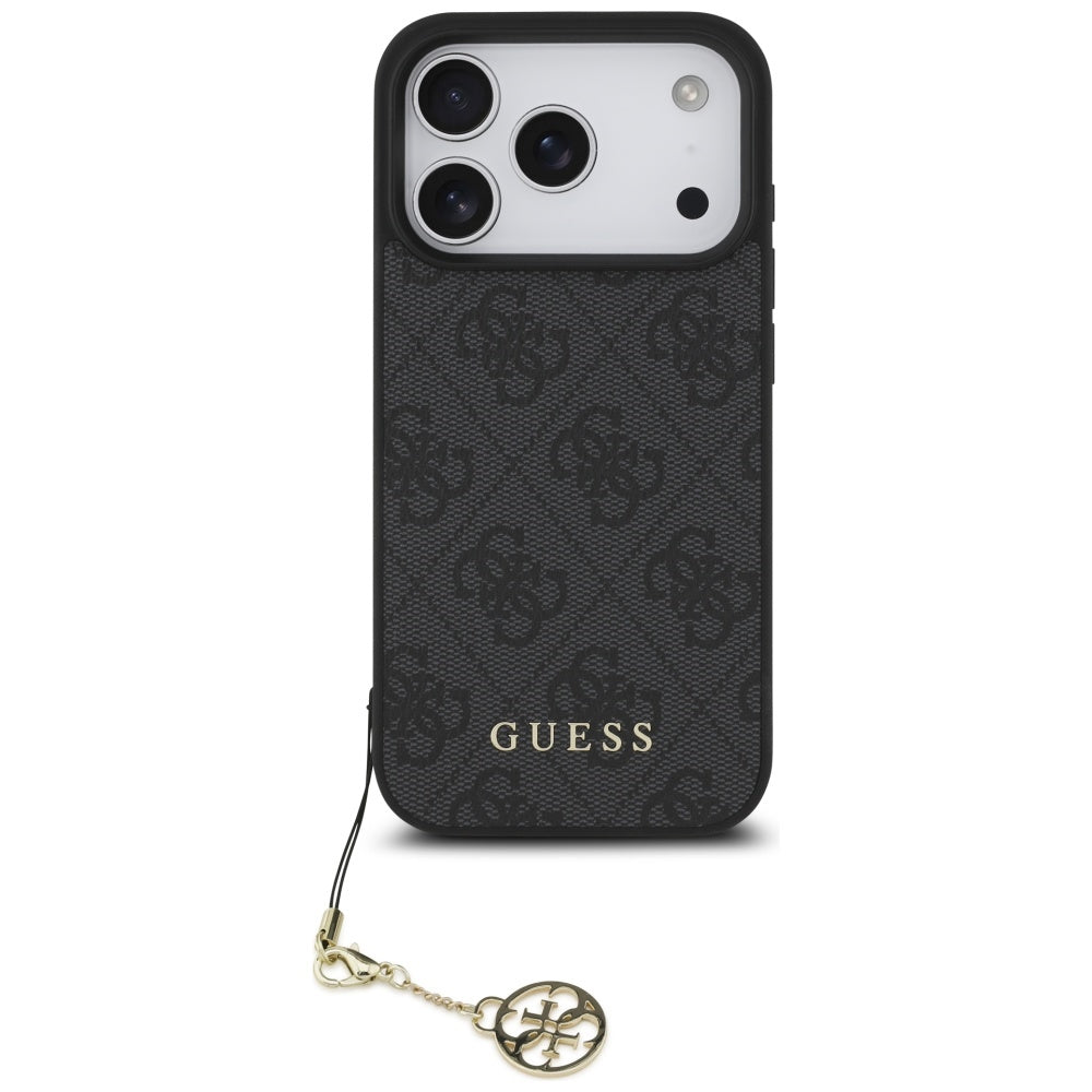 MagSafe hoesje voor Apple iPhone 17 Pro, Guess, 4G Charm Cradle, Zwart
