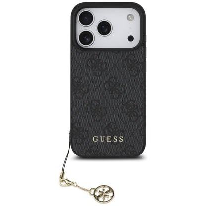 MagSafe hoesje voor Apple iPhone 17 Pro, Guess, 4G Charm Cradle, Zwart