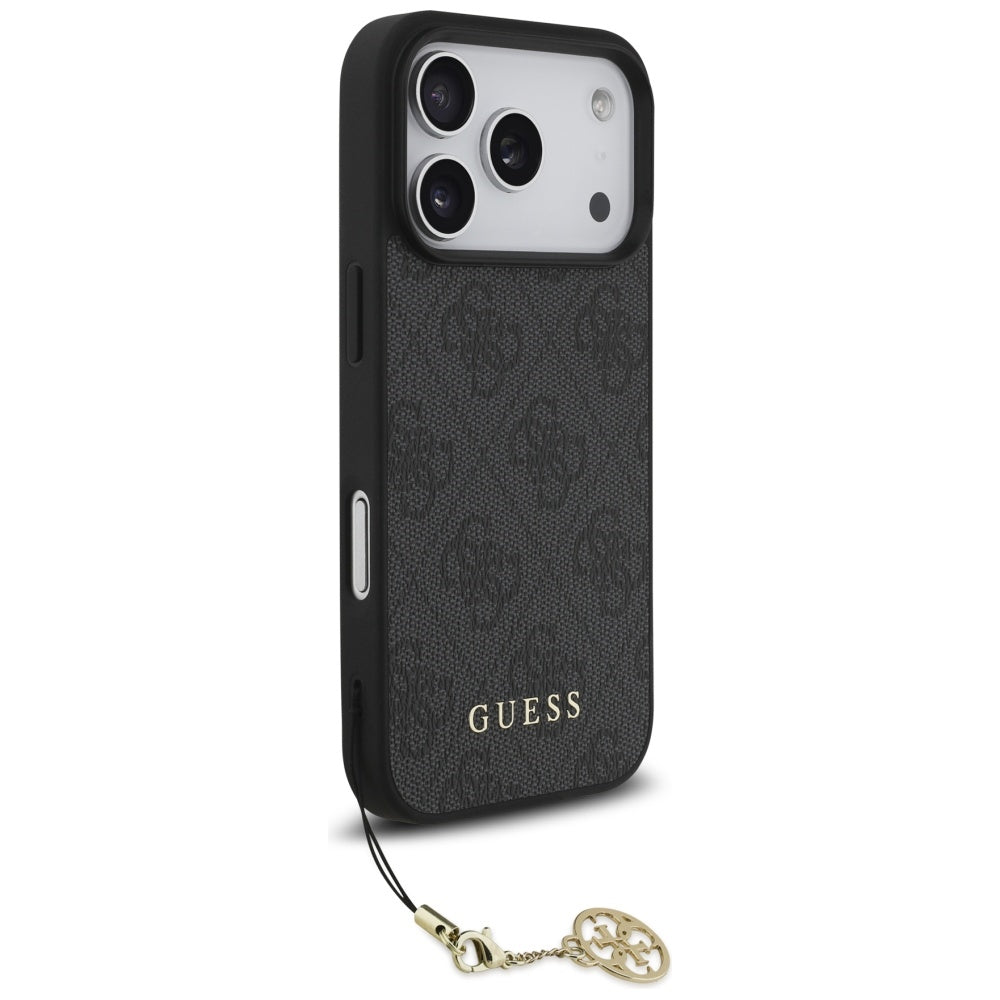 MagSafe hoesje voor Apple iPhone 17 Pro, Guess, 4G Charm Cradle, Zwart