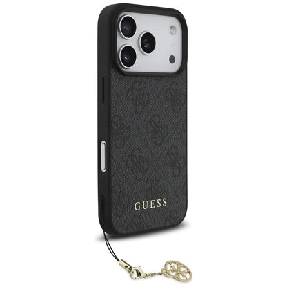 MagSafe hoesje voor Apple iPhone 17 Pro, Guess, 4G Charm Cradle, Zwart