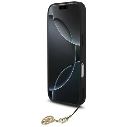 MagSafe hoesje voor Apple iPhone 17 Pro, Guess, 4G Charm Cradle, Zwart