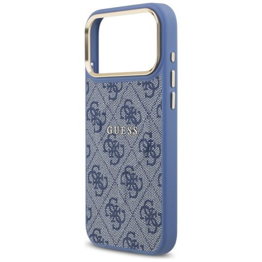 Housse MagSafe pour Apple iPhone 17 Pro, Guess, 4G Classic, Bleue