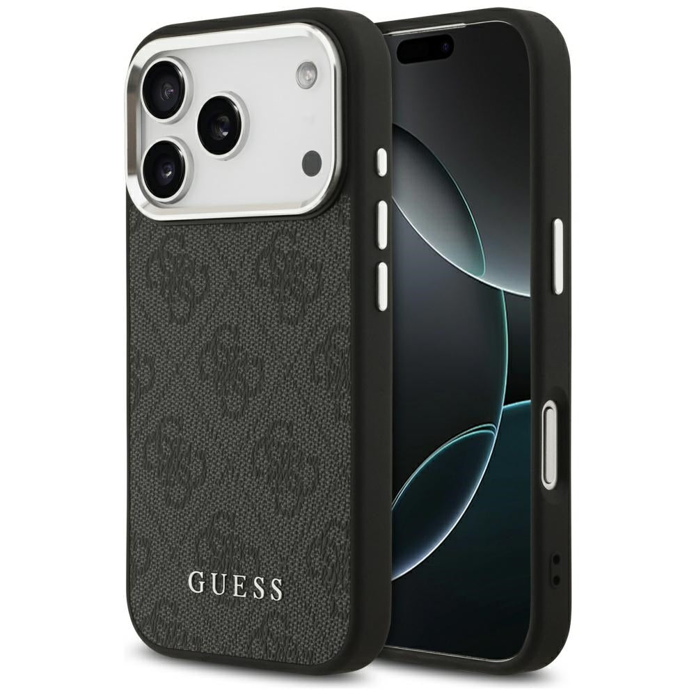 MagSafe hoesje voor Apple iPhone 17 Pro, Guess, 4G Classic Logo, Zwart