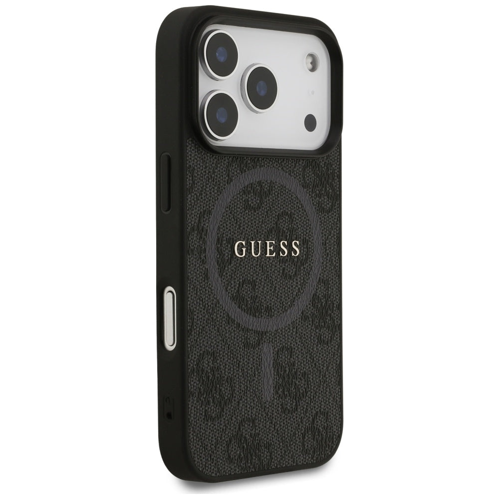 MagSafe hoesje voor Apple iPhone 17 Pro, Guess, 4G Ring Classic Logo, Zwart