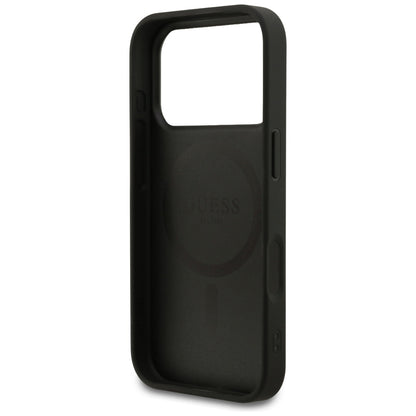 MagSafe hoesje voor Apple iPhone 17 Pro, Guess, 4G Ring Classic Logo, Zwart