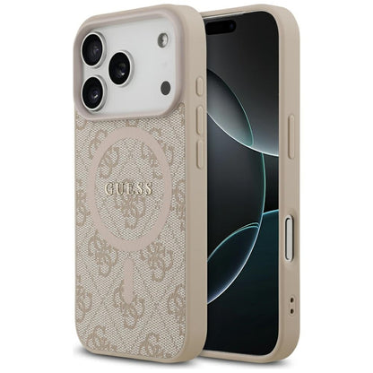 MagSafe hoesje voor Apple iPhone 17 Pro, Guess, 4G Ring Classic Logo, Roze