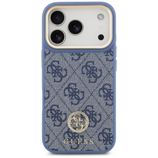 MagSafe Case for Apple iPhone 17 Pro, Guess, 4G Strass Logo, Blue