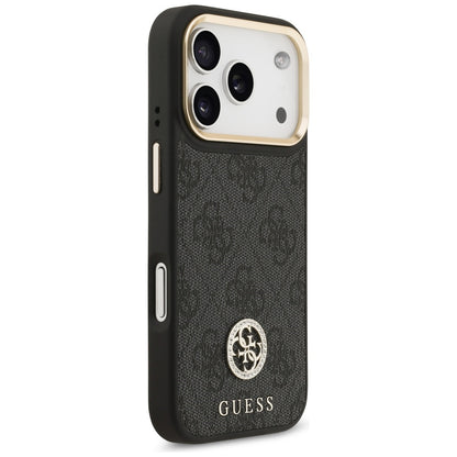 MagSafe Hülle für Apple iPhone 17 Pro, Guess, 4G Strass Logo, Schwarz