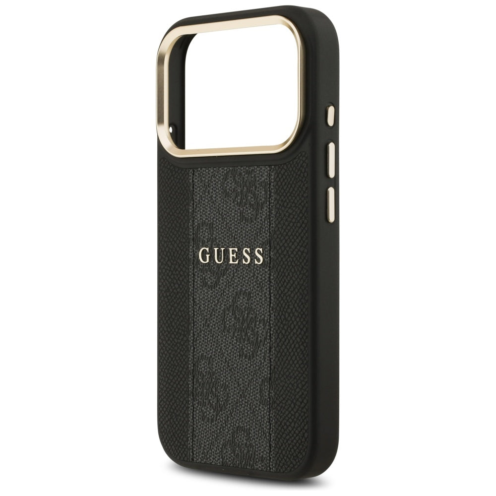 MagSafe hoesje voor Apple iPhone 17 Pro, Guess, 4G Stripe, Zwart