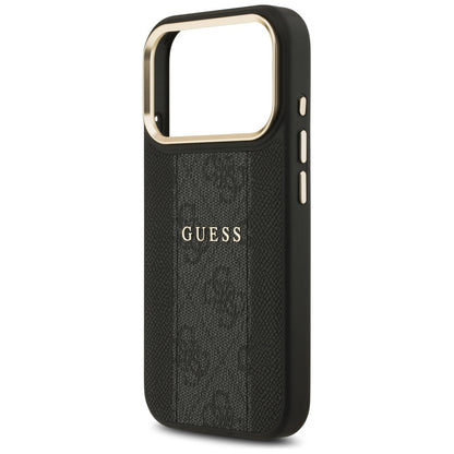 MagSafe hoesje voor Apple iPhone 17 Pro, Guess, 4G Stripe, Zwart