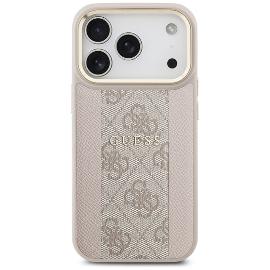 MagSafe hoesje voor Apple iPhone 17 Pro, Guess, 4G Stripe, Roze