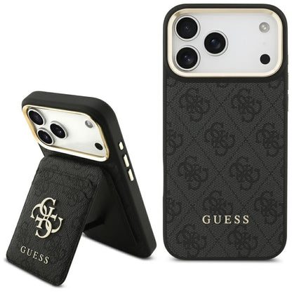 Étui MagSafe pour Apple iPhone 17 Pro, Guess, Emplacement pour carte 4G, Noir