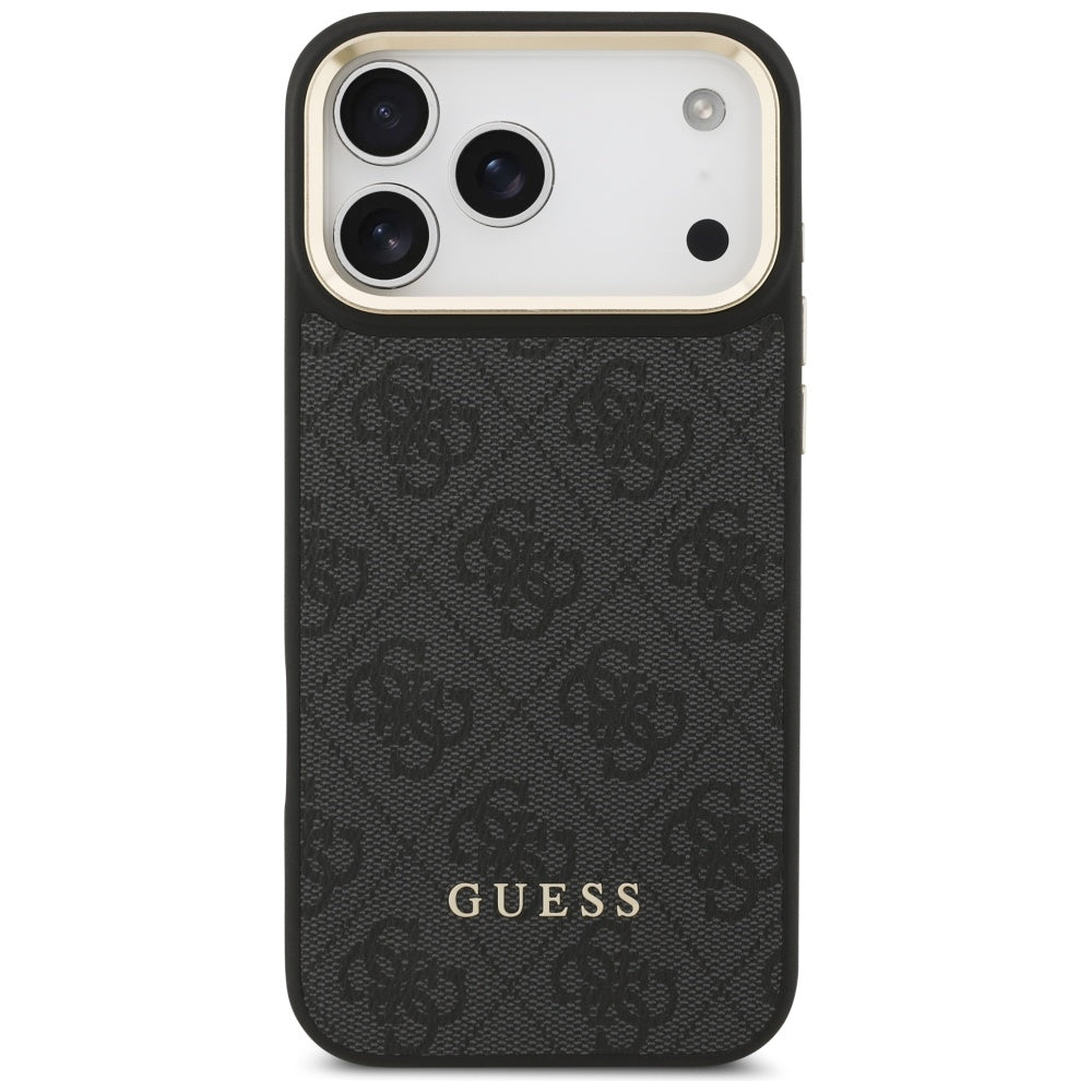 Étui MagSafe pour Apple iPhone 17 Pro, Guess, Emplacement pour carte 4G, Noir