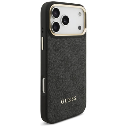 Étui MagSafe pour Apple iPhone 17 Pro, Guess, Emplacement pour carte 4G, Noir