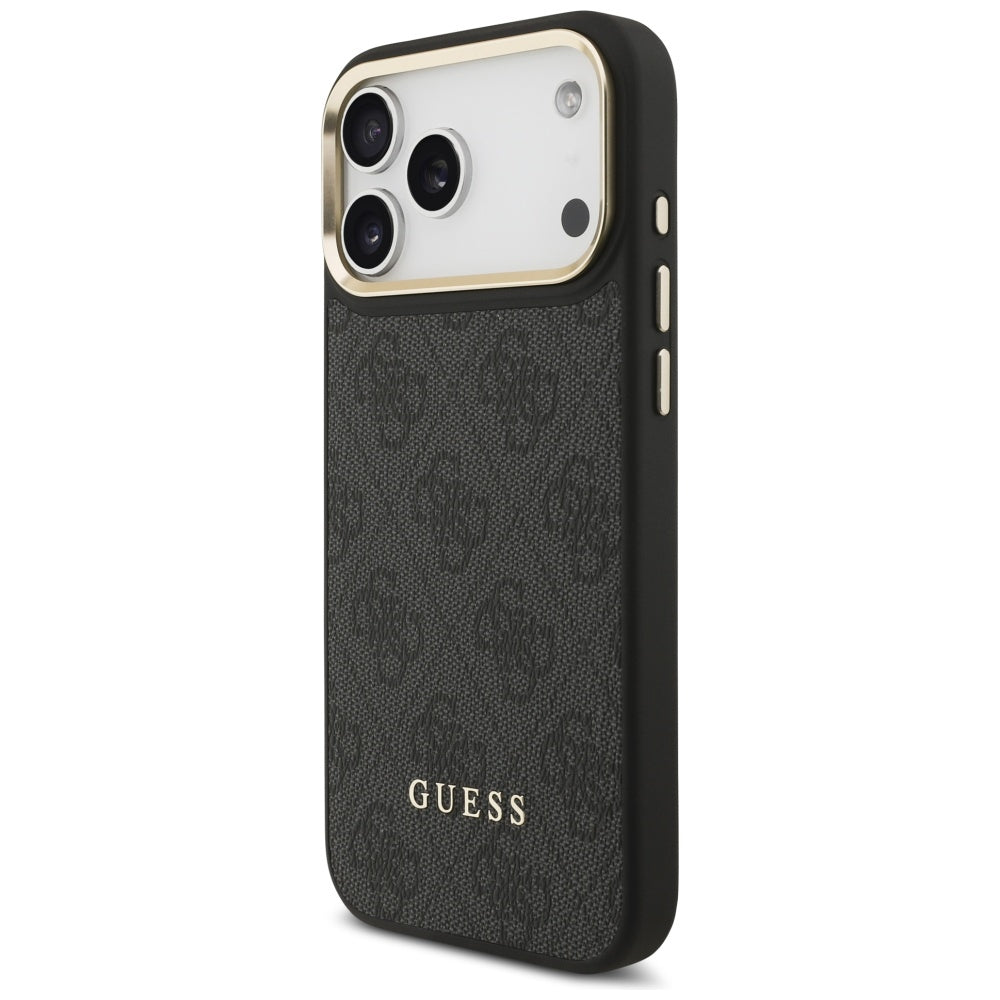 Étui MagSafe pour Apple iPhone 17 Pro, Guess, Emplacement pour carte 4G, Noir