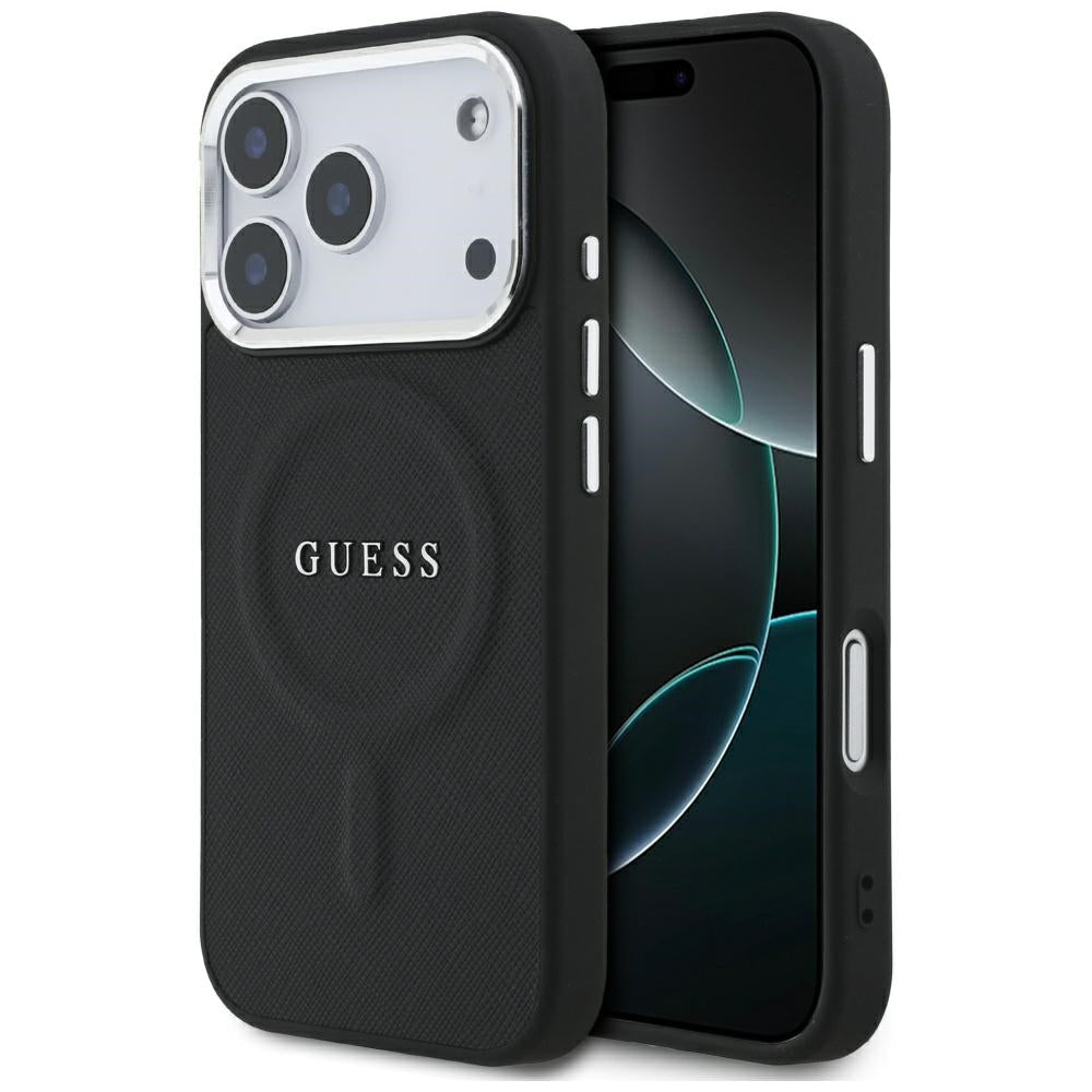 MagSafe hoesje voor Apple iPhone 17 Pro, Guess, Classic Logo, Zwart