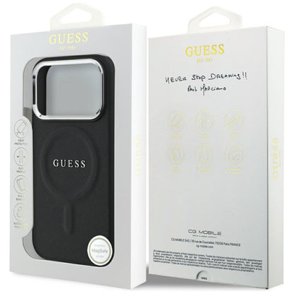 MagSafe hoesje voor Apple iPhone 17 Pro, Guess, Classic Logo, Zwart