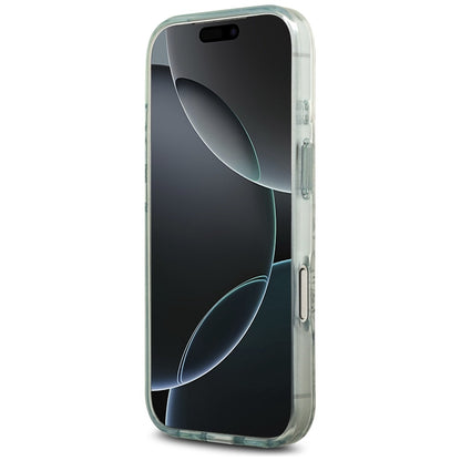 Étui MagSafe pour Apple iPhone 17 Pro, Guess, IML Flower and Tonal Circle, Vert