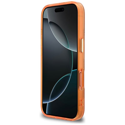 MagSafe Case for Apple iPhone 17 Pro, Guess, IML Peony Dot, Orange