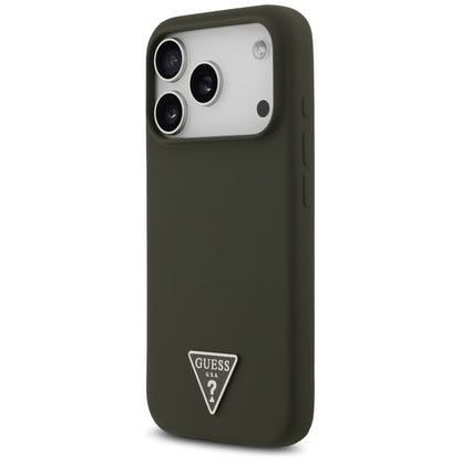 MagSafe Case for Apple iPhone 17 Pro, Guess, Triangle Logo, Khaki