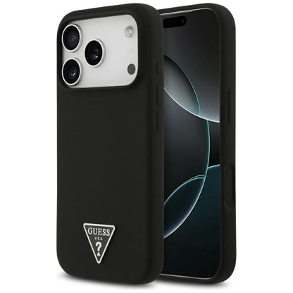 Étui MagSafe pour Apple iPhone 17 Pro, Guess, Logo Triangle, Noir