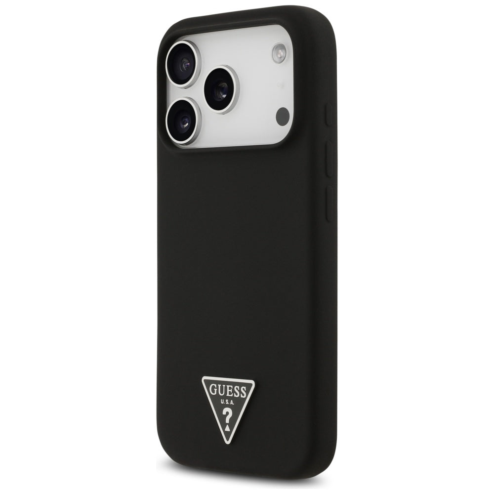 Étui MagSafe pour Apple iPhone 17 Pro, Guess, Logo Triangle, Noir