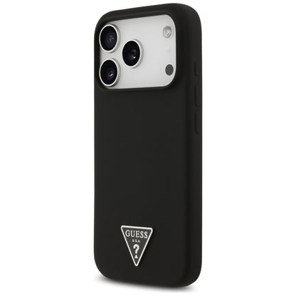 Étui MagSafe pour Apple iPhone 17 Pro, Guess, Logo Triangle, Noir