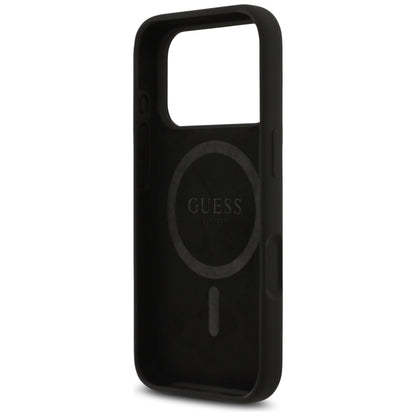 Étui MagSafe pour Apple iPhone 17 Pro, Guess, Logo Triangle, Noir
