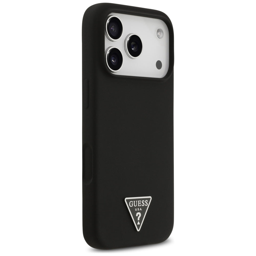 Étui MagSafe pour Apple iPhone 17 Pro, Guess, Logo Triangle, Noir