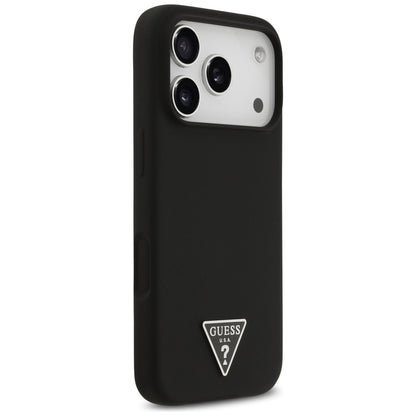 Étui MagSafe pour Apple iPhone 17 Pro, Guess, Logo Triangle, Noir
