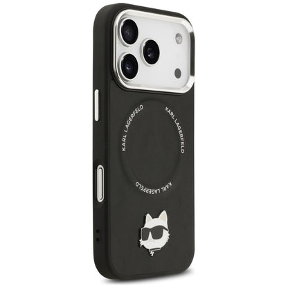 MagSafe hoes voor Apple iPhone 17 Pro, Karl Lagerfeld, Choupette Pin, Zwart