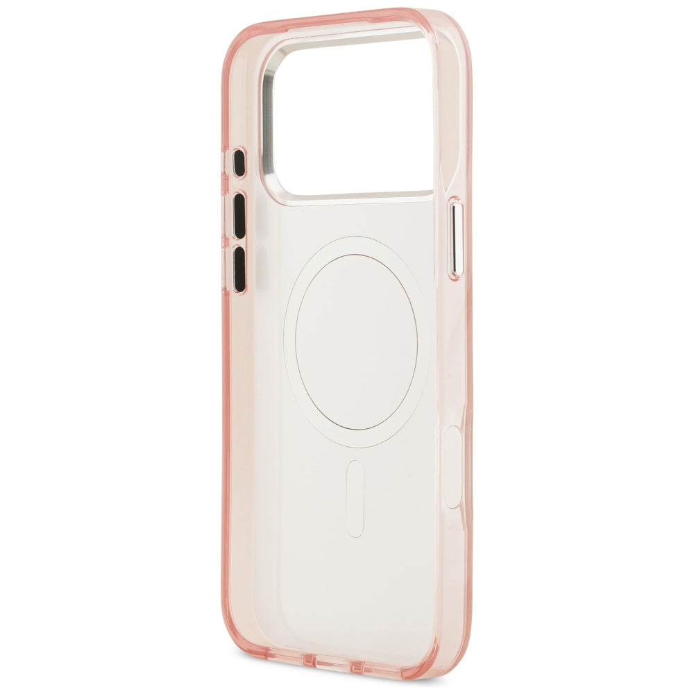 MagSafe hoesje voor Apple iPhone 17 Pro, Karl Lagerfeld, IML Aquarelle Logo Choupette, Roze